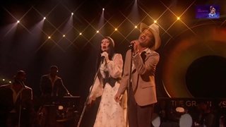 اجرای ترانه California Dreamin در گرمی ۲۰۲۵ توسط لیدی گاگا و برونو مارس