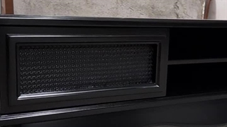 میز تلویزیون حصیری مشکی مدل روزیتا