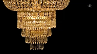 لوستر برنزی یسنا با ستون بلند پارس لوستر فراهانی