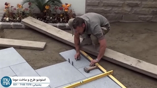 "نصب حرفه‌ای سرامیک کف با ابعاد مختلف"