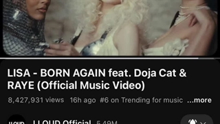 ترک Born Again توی 16 ساعت به 8.4 میلیون و یک میلیون لایک رسید~