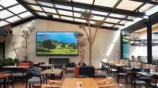 اجرای سقف شیشه ای ثابت پروژه کافه رستوران گرانو