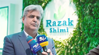 حسین شصتی ، مدیر عامل شرکت رازک در نهمین نمایشگاه بین المللی