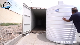 کانتینر دستگاه تصفیه آب صنعتی 25 متر مکعب در شبانه روز آب و فاضلاب شیراز dolphinro.com