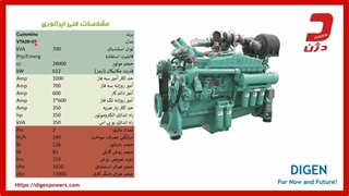 خرید دیزل ژنراتور صنعتی 700  کاوا کامینز - دژن ژنراتور