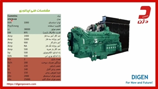 نکات فنی برای خرید دیزل ژنراتور 1000  کاوا کامینز - دژن ژنراتور