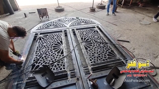 این درب گره‌چینی فلزی 200 سال عمر میکنه! ببین چطور ساخته شده!