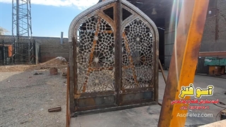 چطور یک درب گره‌چینی فلزی ساخته میشه؟ تماشا کن! 09129179906