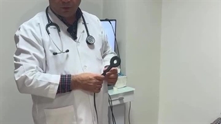 استفاده از ابزار تخصصی دستگاه اسپوکی جهت درمان تیروئید ندولار توسط پزشک عمومی تبریز