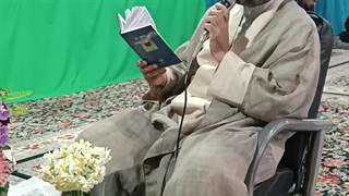 دعای ندبه در روز نیمه شعبان . مسجد موسی بن جعفر شهرستان بافق