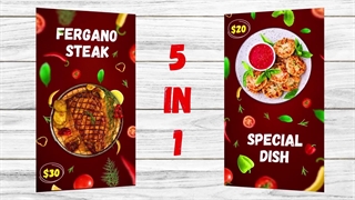 پروژه آماده افتر افکت استوری اینستاگرام منوی تبلیغاتی غذا Food Promo Menu