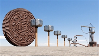 بیسکویت غول پیکر اورئو اثر دومینو