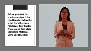 English for Tourism Professionals: You Try It: Speaking Practice with Dialogue 6 Part 1