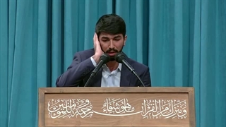 تلاوت قرآن توسط استاد امیر حسین ظهیری محضر رهبر انقلاب - دیدار مردم آذربایجان ۱۴۰۳/۱۱/۲۹