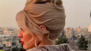 نمونه کار شینیون مو سالن زیبایی گل‌رخ | ورناپ