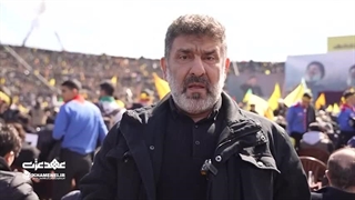 سخنان حاج سعید حدادیان در حاشیه مراسم تشییع شهید سید حسن نصرالله - بیروت