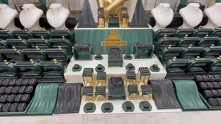 ویترین طلافروشی رنگ سبز