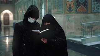حضور در حرم مطهر رضوی زیر برف و در سرما - 1403