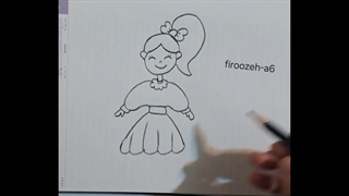 آموزش نقاشی دختر ناز