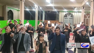 مراسم سومین شب قدر در محله جومیان از توابع شهرستان خوسف + فیلم