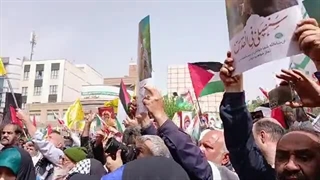 سرود آغاز نصرالله در میدان فلسطین در حمایت از کودکان غزه - ۲۰ فروردین ۱۴۰۴