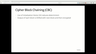 OReilly Encryption Training - 04 Block Ciphers - 03 Improving Things With the Cipher Block Chaining (CBC) Mode