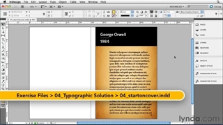 Designing Book Covers - 04 The Typographic Solution - 05 Starting text on the cover