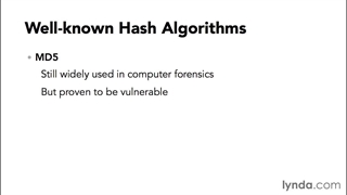 Computer Forensics Essential Training - 03 Preserving Data - 05 algorithms