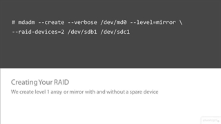 Linux Advanced File System Management (LPIC-2) - 07 Configuring RAID -03-Creating a RAID Device