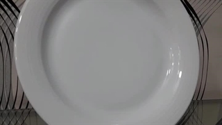 بشقاب تخت ۲۵ چینی زرین سفید مناسب هتل و رستوران