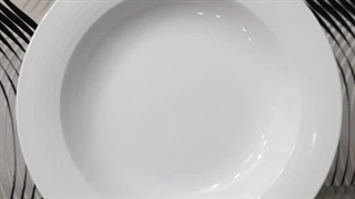 بشقاب گود ۲۳ چینی زرین سفید مخصوص سرو و پذیرایی