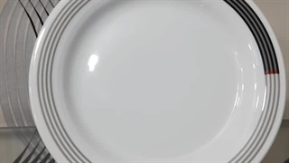 بشقاب تخت ۲۵ چینی زرین حاشیه وگاس برای هتل و تالار پذیرایی