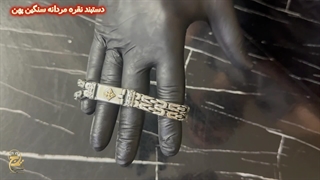 خرید و قیمت دستبند نقره مردانه سنگین پهن