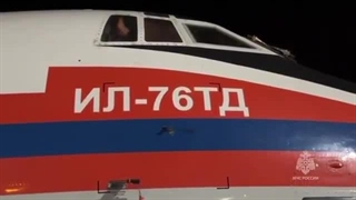 هواپیماهای آتش نشان روس برای اطفاء آتش در بندر شهید رجایی هرمزگان