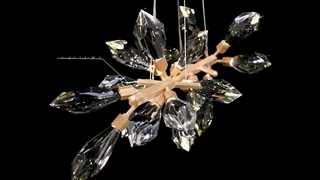 لوستر مدرن با 18 الماس پارس لوستر فراهانی