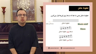 آموزش نت خوانی (جلسه 3 : آشنایی با خطوط حامل) + دانلود رایگان