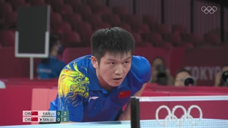 مسابقه کامل فینال المپیک توکیو 2020 بین دو پینگ پنگ باز چینی مالونگ و ژنگ
