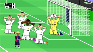 کارتون; بارسا 4-3 رئال