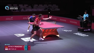 مسابقه پینگ پنگ لین یون جو در مقابل پاتریک فرانزیسکا | قهرمانی جهان 2025