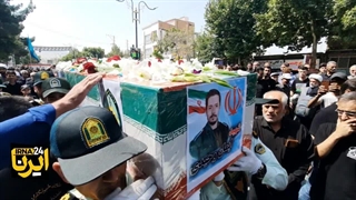 تشییع شهید ایمان وحیدی - نیروی انتظامی - سملقان خراسان شمالی - روستای زرد