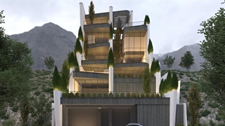 طراحی و ساخت ویلای مدرن در رودهن | پروژه صخره‌ای (زندگی در دل صخره)