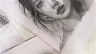 فیلم کوتاه کلاس طراحی چهره | آموزشگاه نقاشی ثمین فرهی