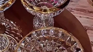 سرویس کریستال لب طلا