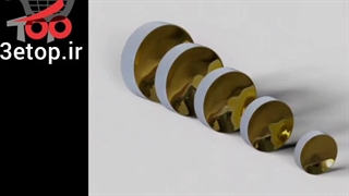 لیزر CO2 پوشش طلا قطر ۲۵ میلی‌متر و ۳۰ میلی‌متر آینه‌های بازتابی برای دستگاه برش و حکاکی لیزری