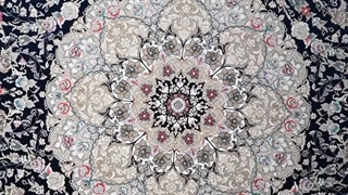 فرش 1200 شانه تراکم 3600 کد E132059 کلاسیک سرمه ای فرش متحد آسیا - اقساط تا سال 1410