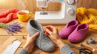 فقط ۵ دقیقه! ساده‌ترین روش دوخت دمپایی در دو مرحله آسان مانند یک الگوی حرفه‌ای/بدون الگو