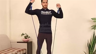 پرس سرشانه تناوبی با کش