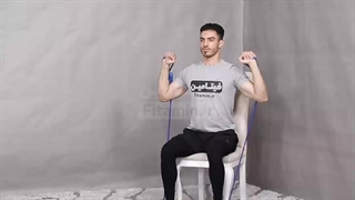 پرس سرشانه نشسته تناوبی با کش