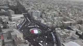 ♨️اولین تصاویر هوایی از حضور مردم تهران در راهپیمایی ۲۲ بهمن امسال