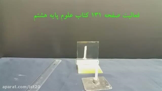 آزمایش فاصله جسم تا آینه تخت